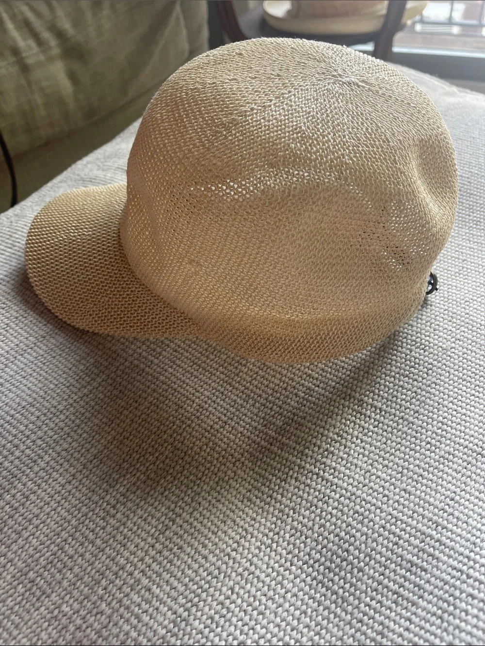Breathable Beige Woven Baseball Cap - Men Accessories